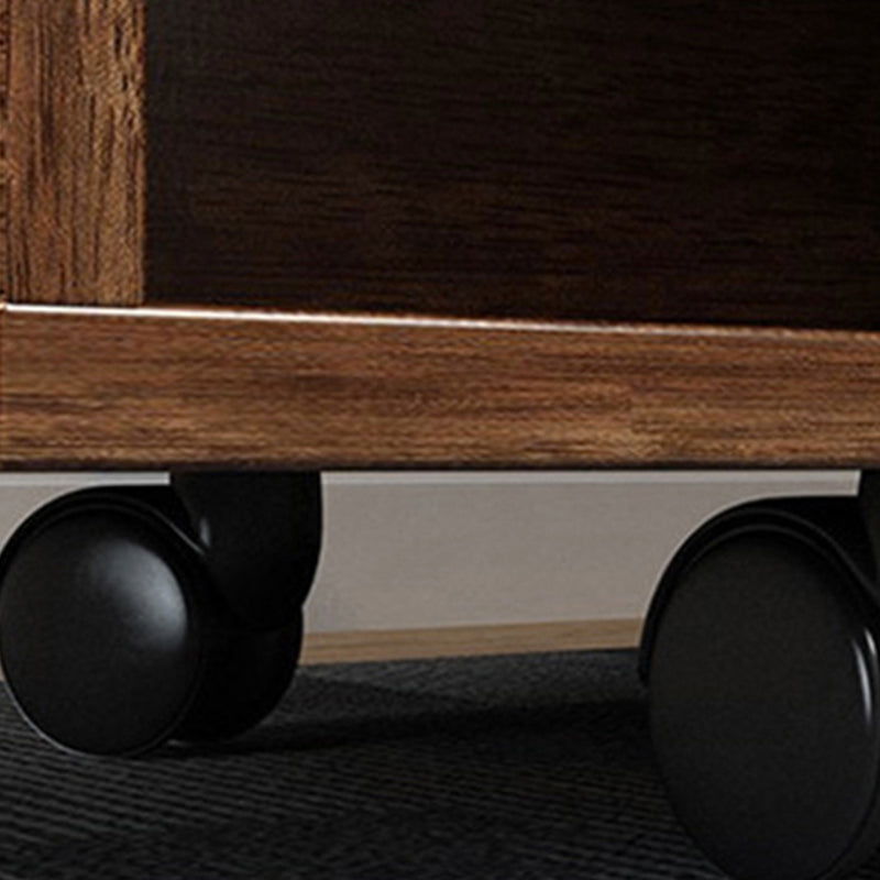 Bedroom Wooden Wardrobe Armoire Modern Movable Armoire with Drawers