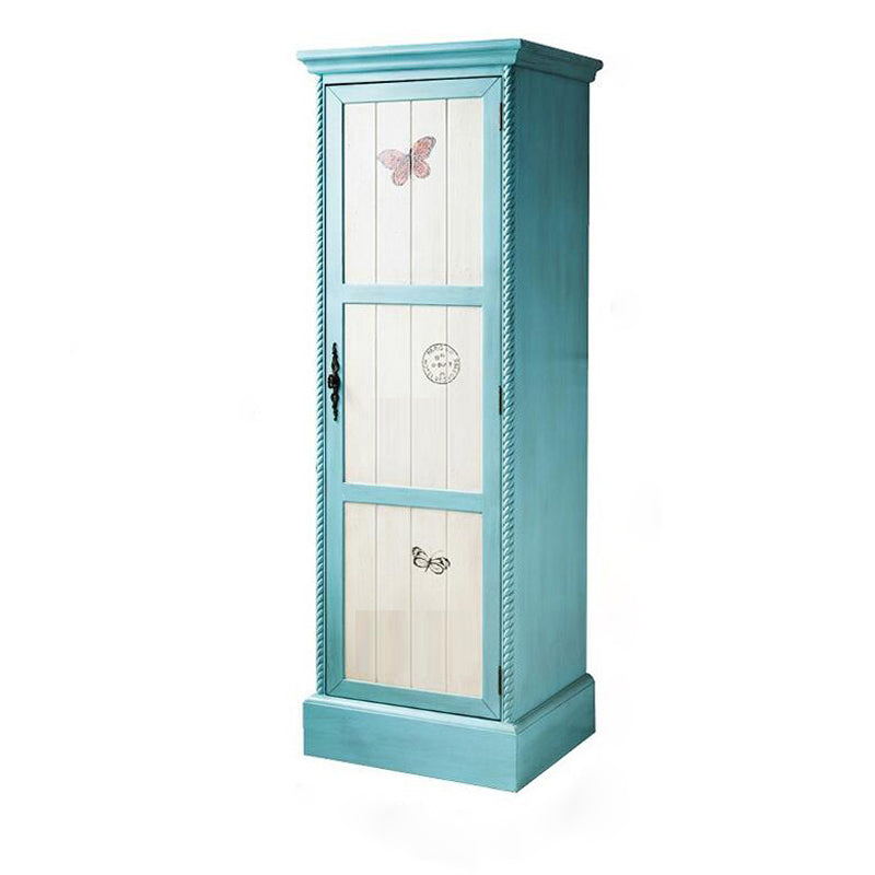 Cottage Style Bedroom Wardrobe Cabinet Wooden Storage Cabinet with Garment Rod