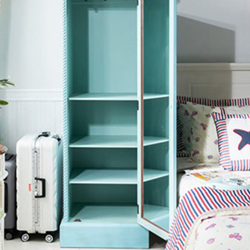 Cottage Style Bedroom Wardrobe Cabinet Wooden Storage Cabinet with Garment Rod