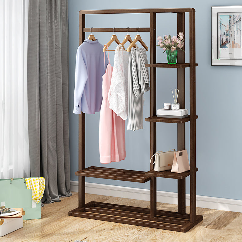 Modern Style Wooden Wardrobe Bedroom Wardrobe Armoire with Garment Rod