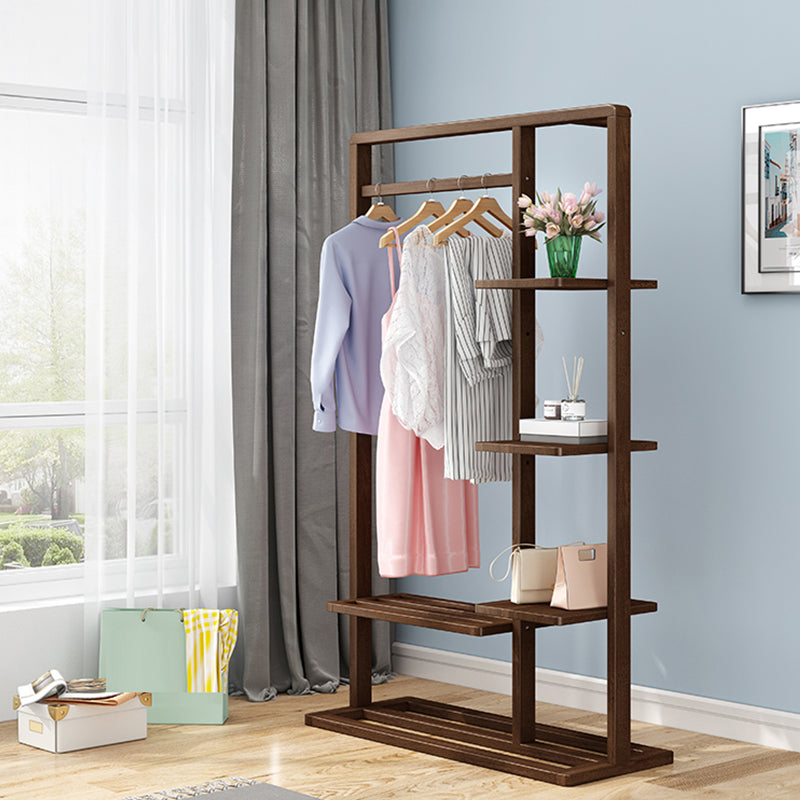 Modern Style Wooden Wardrobe Bedroom Wardrobe Armoire with Garment Rod