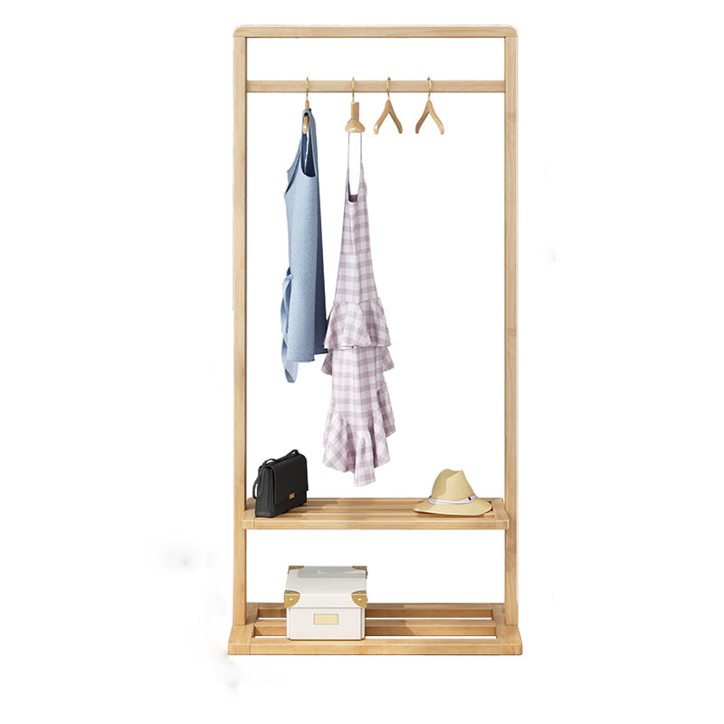 Modern Style Wooden Wardrobe Bedroom Wardrobe Armoire with Garment Rod