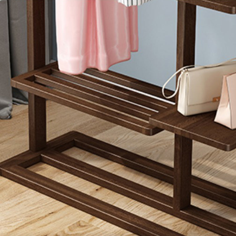 Modern Style Wooden Wardrobe Bedroom Wardrobe Armoire with Garment Rod