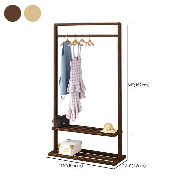 Modern Style Wooden Wardrobe Bedroom Wardrobe Armoire with Garment Rod