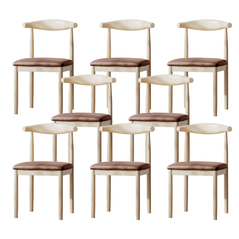 Contemporary Metal Chair Open Back Dining Side Chair for Dinning Room