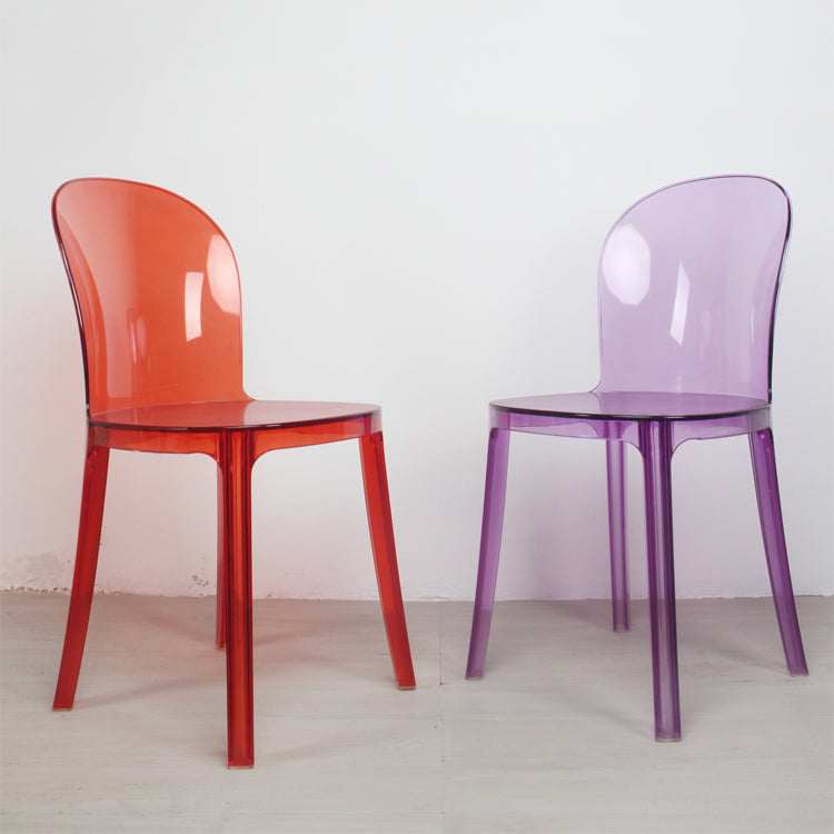 Acrylic Contemporary Kitchen Armless Chairs 16.1" Wide Parsons Chair