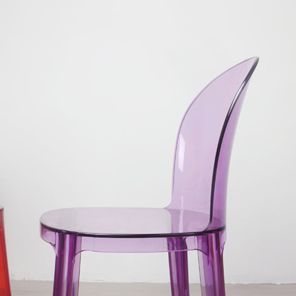 Acrylic Contemporary Kitchen Armless Chairs 16.1" Wide Parsons Chair