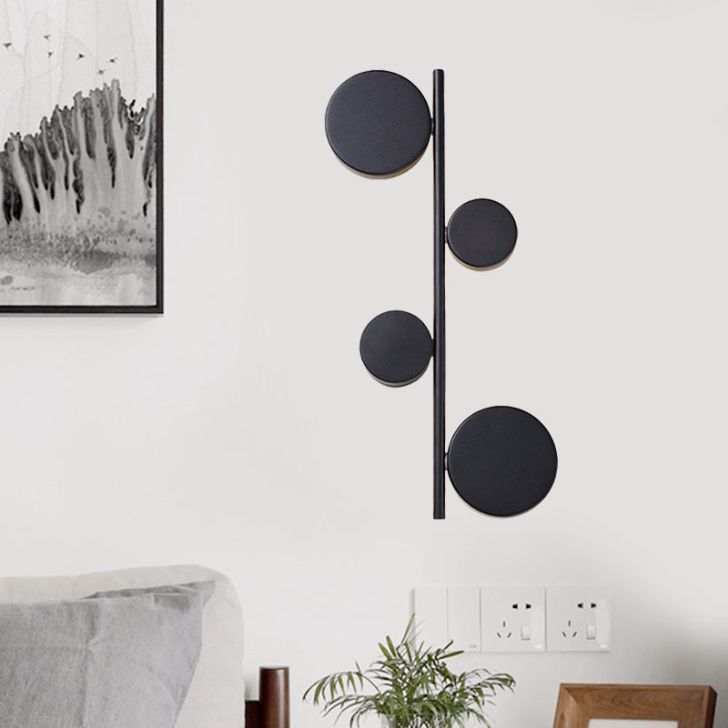 Zwart/gouden afwerking Verticale lineaire SCONCE LICHT Postmodern 3 koppen metalen LED wandlampbeveiliging