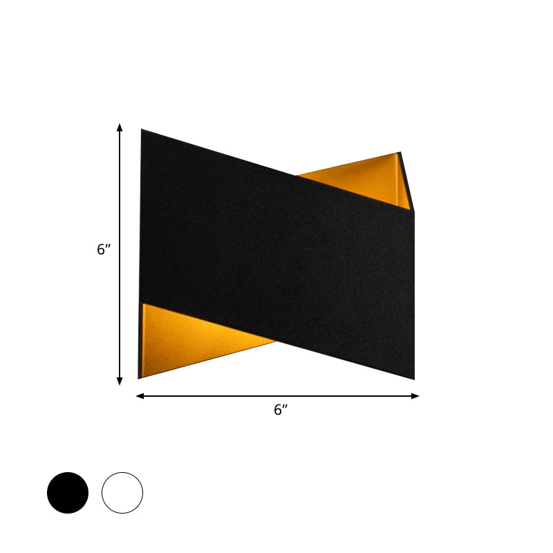 Applexion géométrique moderne Métal d'escalier LED LED Fixture de lampe murale en blanc / noir