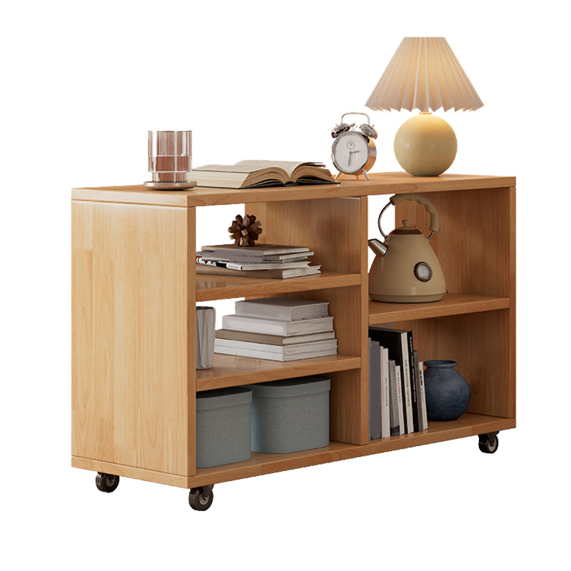 Living Room Side End Table Solid Wood with Storage Rectangular Corner Table