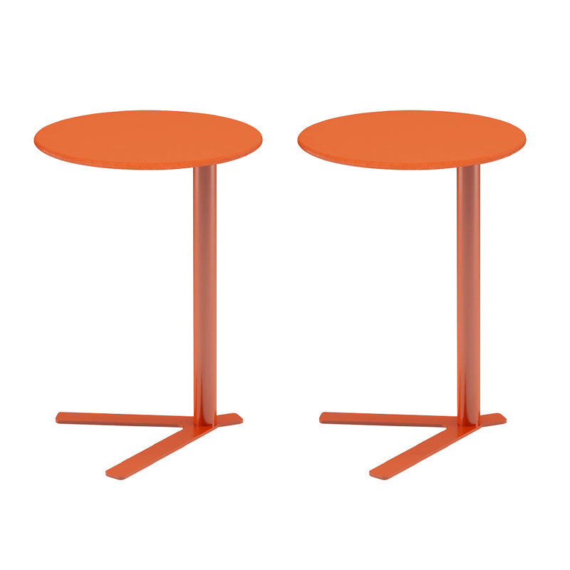 Rustic Accent Side Table Living Room Round Metal Sofa Side Accent Table