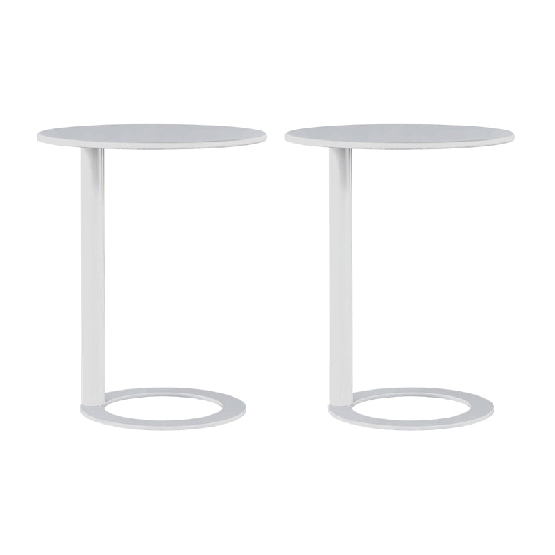 Rustic Accent Side Table Living Room Round Metal Sofa Side Accent Table