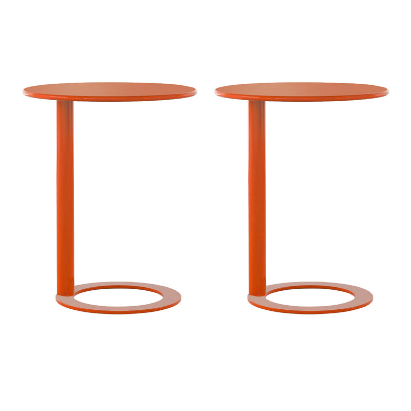 Rustic Accent Side Table Living Room Round Metal Sofa Side Accent Table