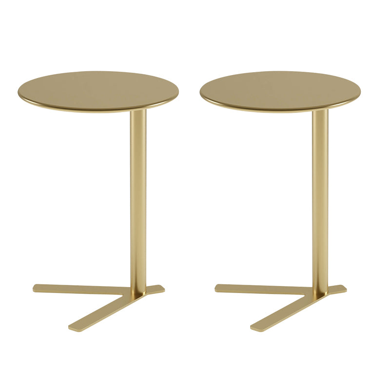 Rustic Accent Side Table Living Room Round Metal Sofa Side Accent Table