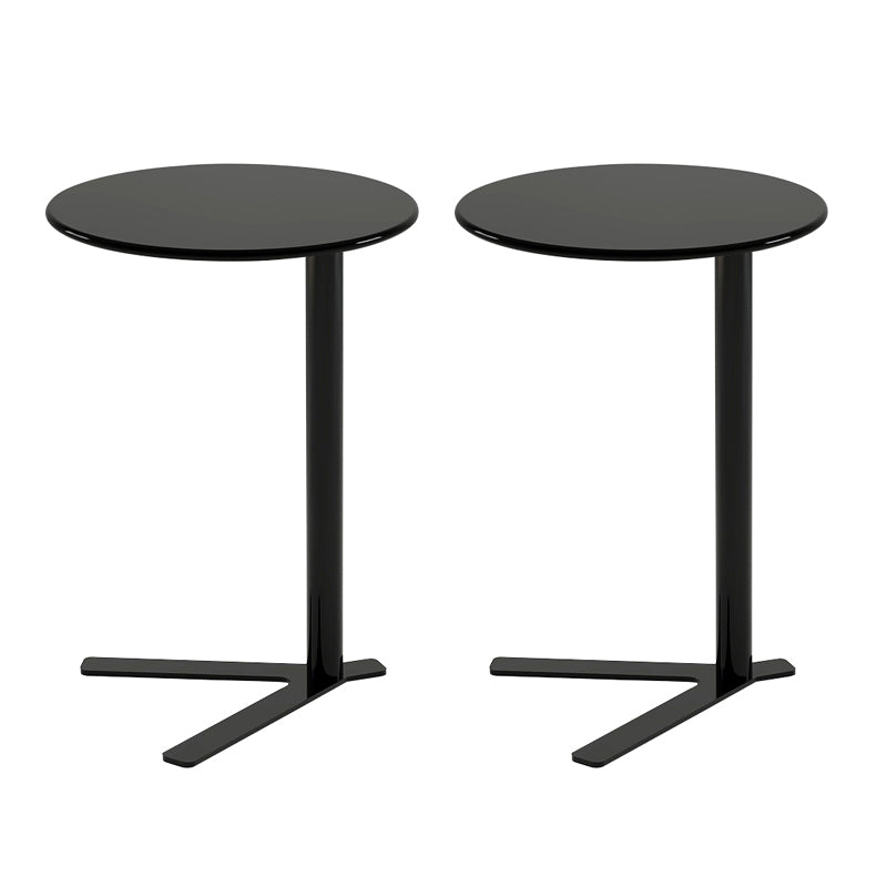 Rustic Accent Side Table Living Room Round Metal Sofa Side Accent Table