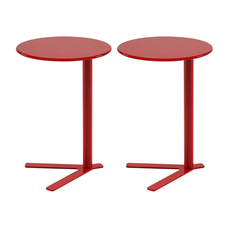 Rustic Accent Side Table Living Room Round Metal Sofa Side Accent Table