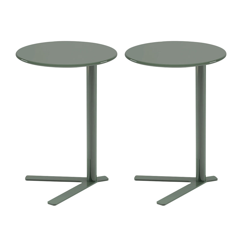 Rustic Accent Side Table Living Room Round Metal Sofa Side Accent Table