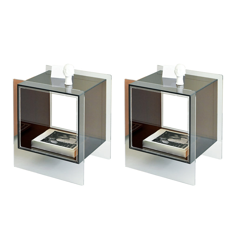 Glam Accent Side Table Acrylic Rectangular Living Room Sofa Side Accent Table