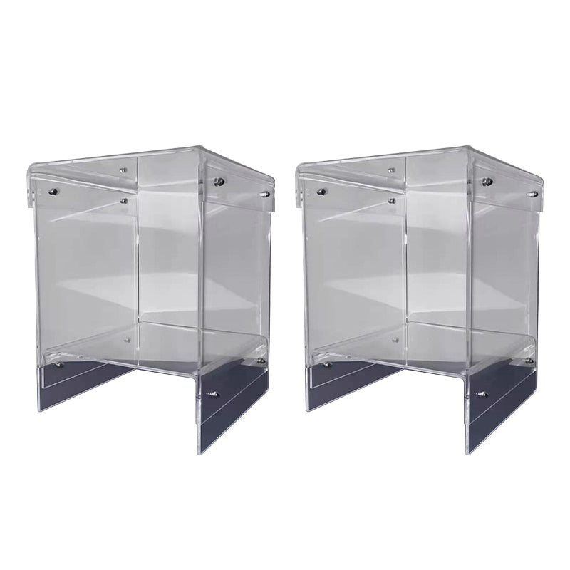 Glam Accent Side Table Acrylic Rectangular Living Room Sofa Side Accent Table