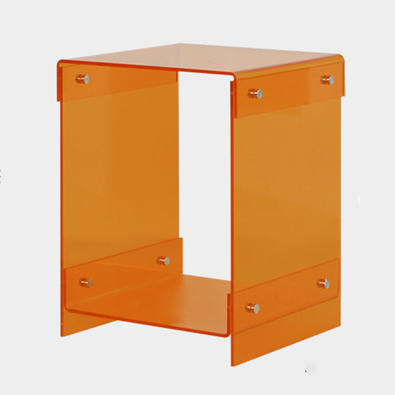 Glam Accent Side Table Acrylic Rectangular Living Room Sofa Side Accent Table