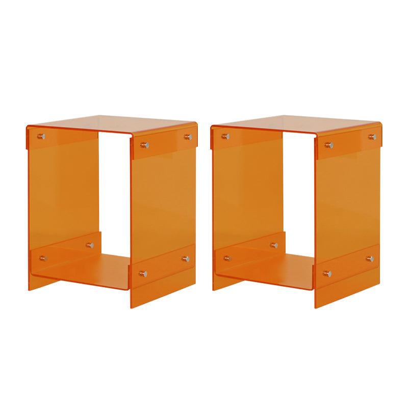 Glam Accent Side Table Acrylic Rectangular Living Room Sofa Side Accent Table