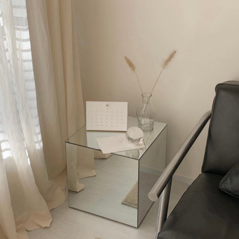 Glam Accent Side Table Acrylic Rectangular Living Room Sofa Side Accent Table