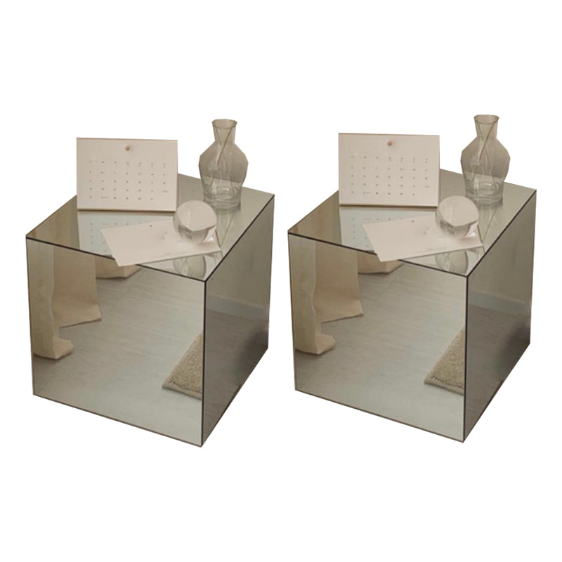 Glam Accent Side Table Acrylic Rectangular Living Room Sofa Side Accent Table