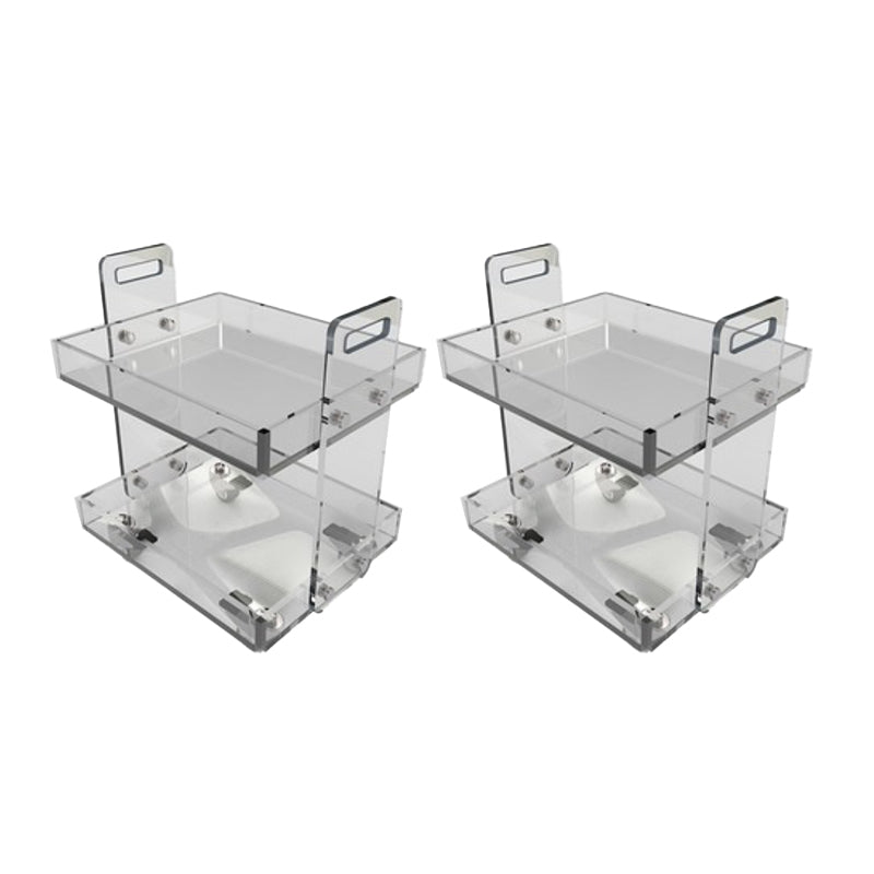 Glam Accent Side Table Acrylic Rectangular Living Room Sofa Side Accent Table