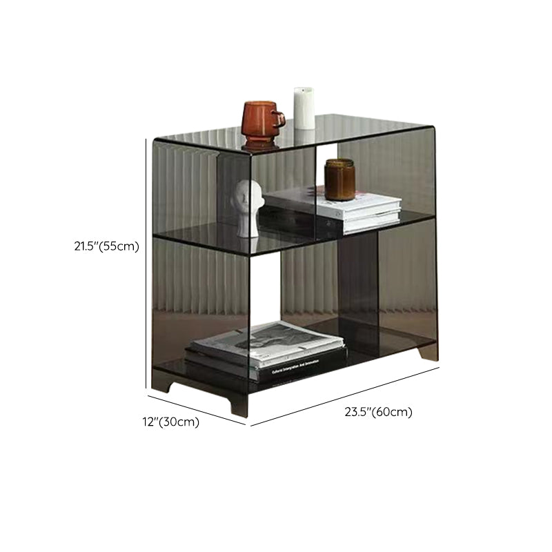 Glam Accent Side Table Acrylic Rectangular Living Room Sofa Side Accent Table