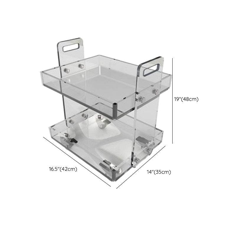 Glam Accent Side Table Acrylic Rectangular Living Room Sofa Side Accent Table