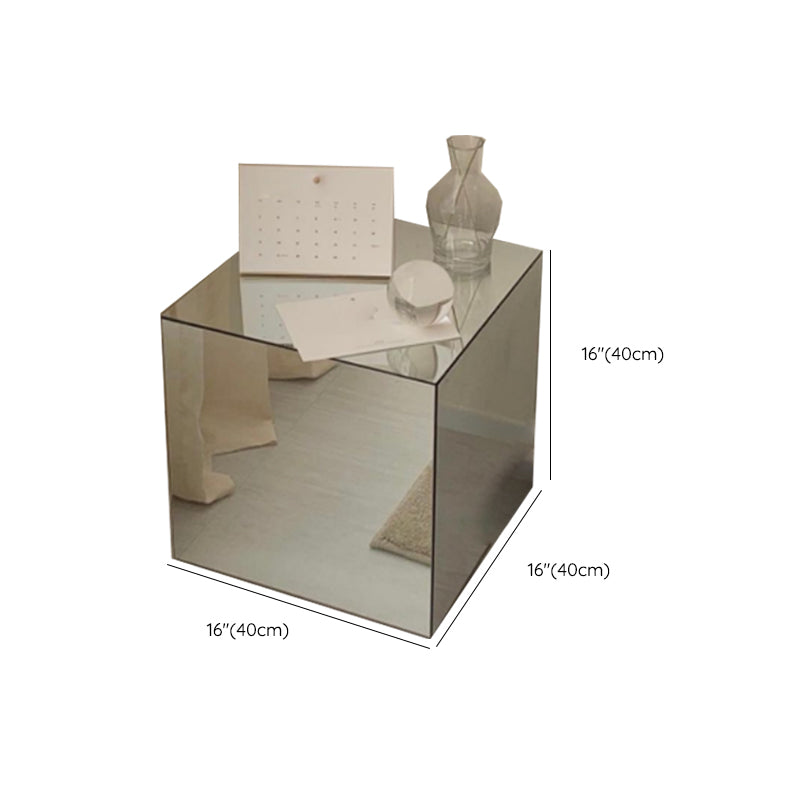 Glam Accent Side Table Acrylic Rectangular Living Room Sofa Side Accent Table