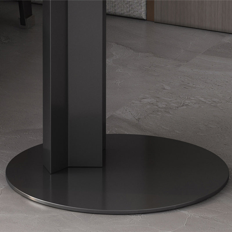Rustic Sofa Side Accent Table Metal Pedestal Round Living Room Corner Table