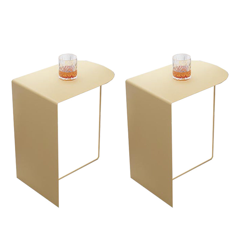 Rustic Sofa Side Accent Table Metal Abstract Living Room Accent Side Table