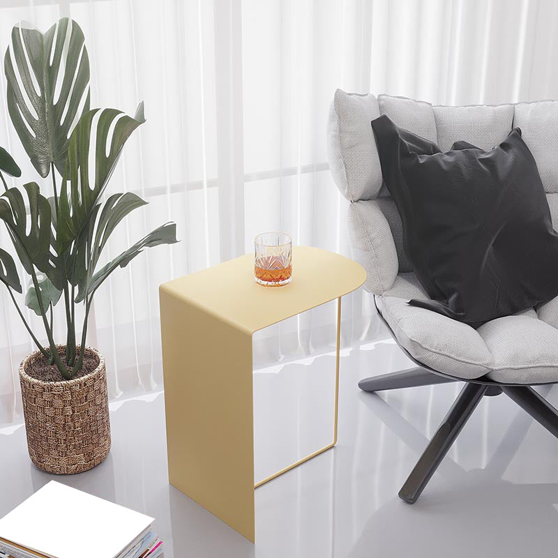 Rustic Sofa Side Accent Table Metal Abstract Living Room Accent Side Table