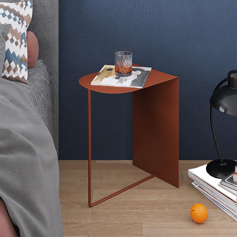 Rustic Sofa Side Accent Table Metal Abstract Living Room Accent Side Table