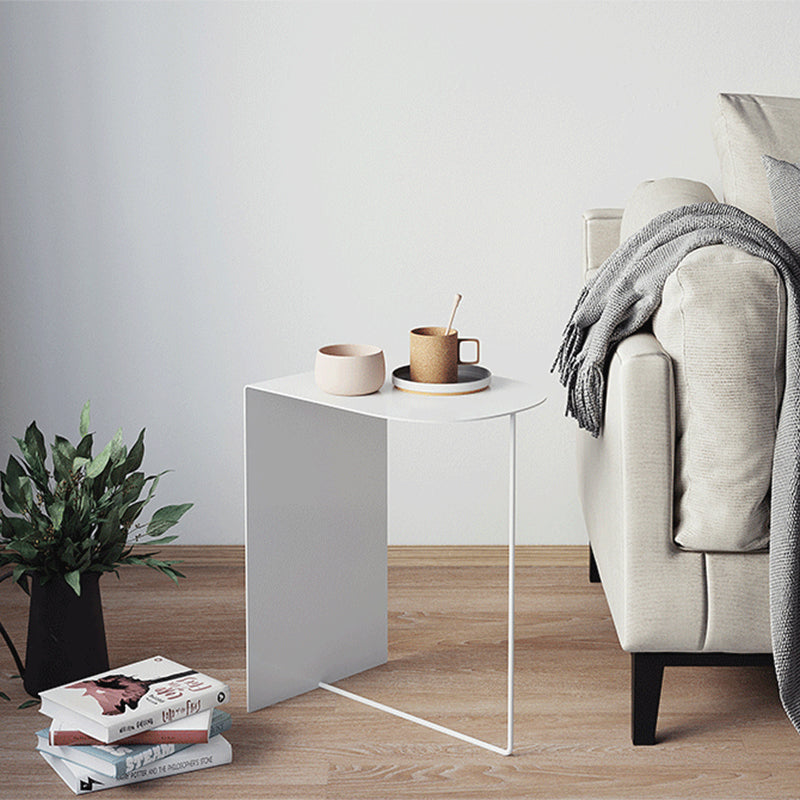 Rustic Sofa Side Accent Table Metal Abstract Living Room Accent Side Table