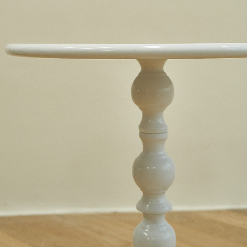 Round Top Pedestal Side Table Contemporary Metal Side End Table