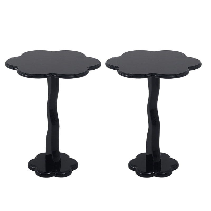 Modern Style Colored Irregular Side Table Wood End Table Set