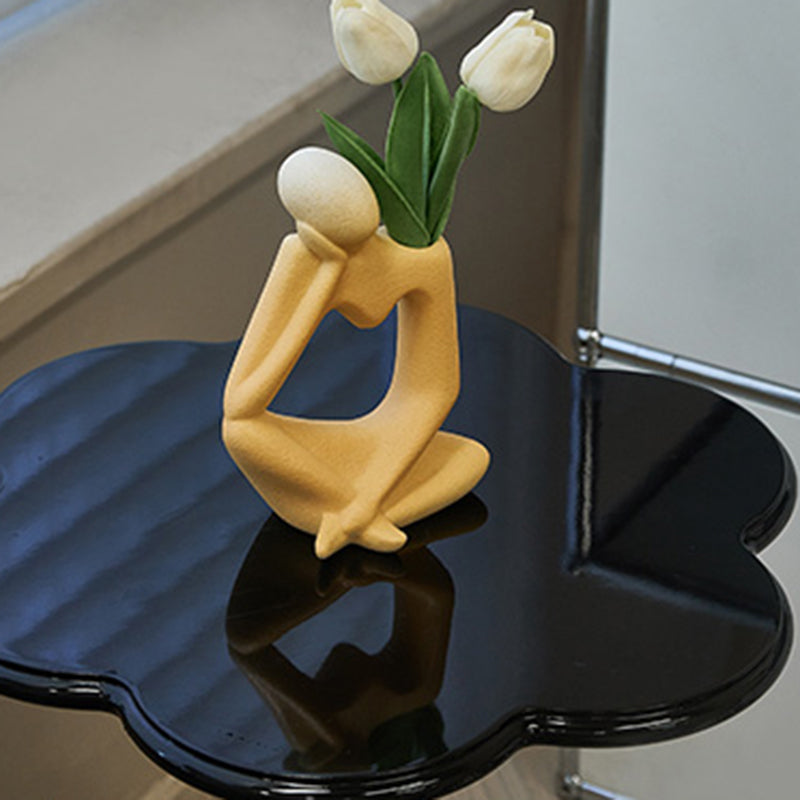Modern Style Colored Irregular Side Table Wood End Table Set