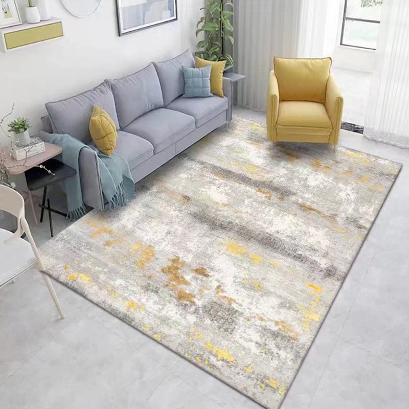 Modern Abstract Ink Carpet Living Room Polyester Carpet Non-slip Area Rug
