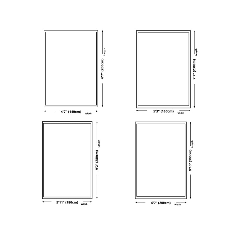 Modern Abstract Ink Carpet Living Room Polyester Carpet Non-slip Area Rug