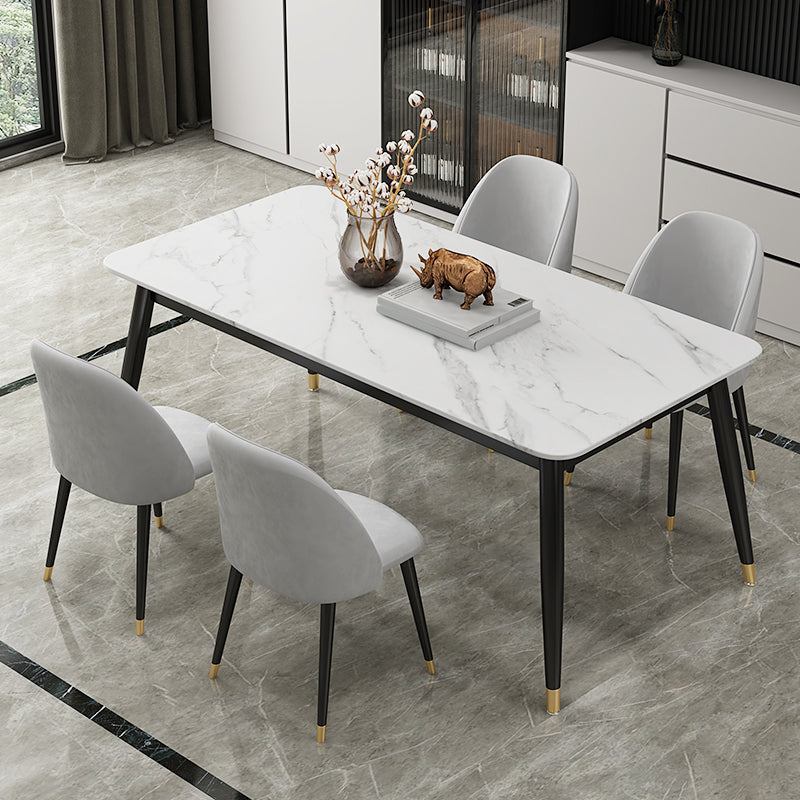 Modern Stone Rectangular Dining Table for Restaurant and Bar