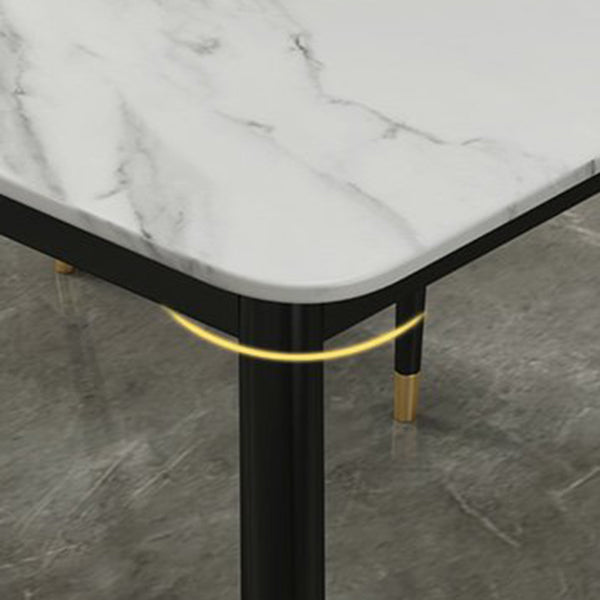 Modern Stone Rectangular Dining Table for Restaurant and Bar