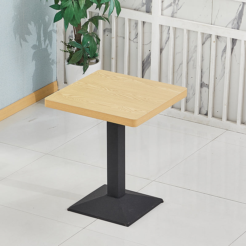 Wooden Dining Room Table for 2 Person with Metal Pedestal Base
