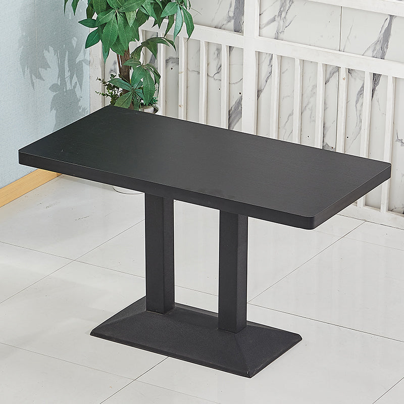 Wooden Dining Room Table for 2 Person with Metal Pedestal Base