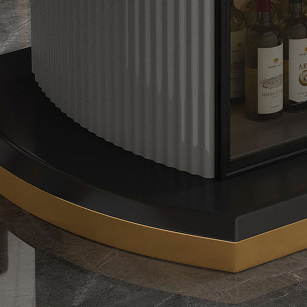 Modern Stone Top Dining Table Extendable for Small Spaces with Storage