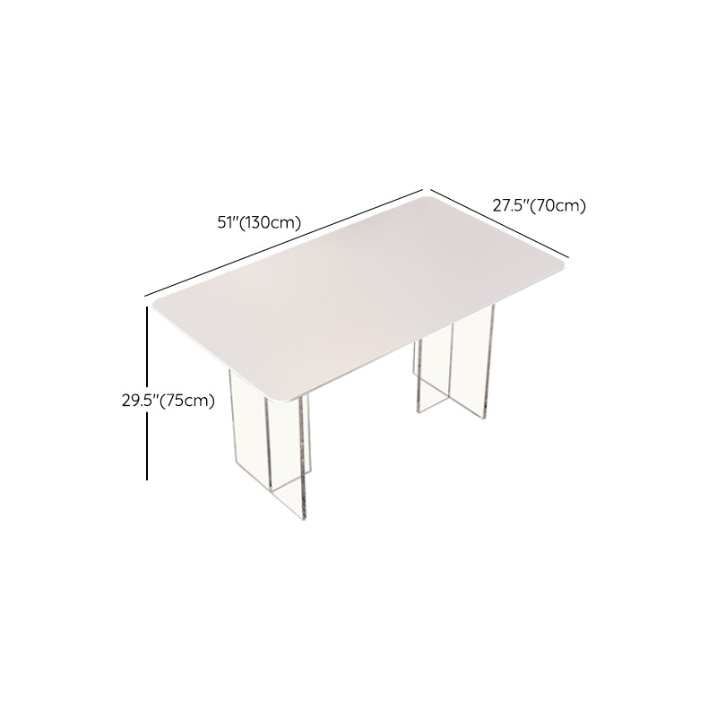 1/2/5/7 Pieces Modern Sintered Stone Top Dining Acrylic Base Set for Home