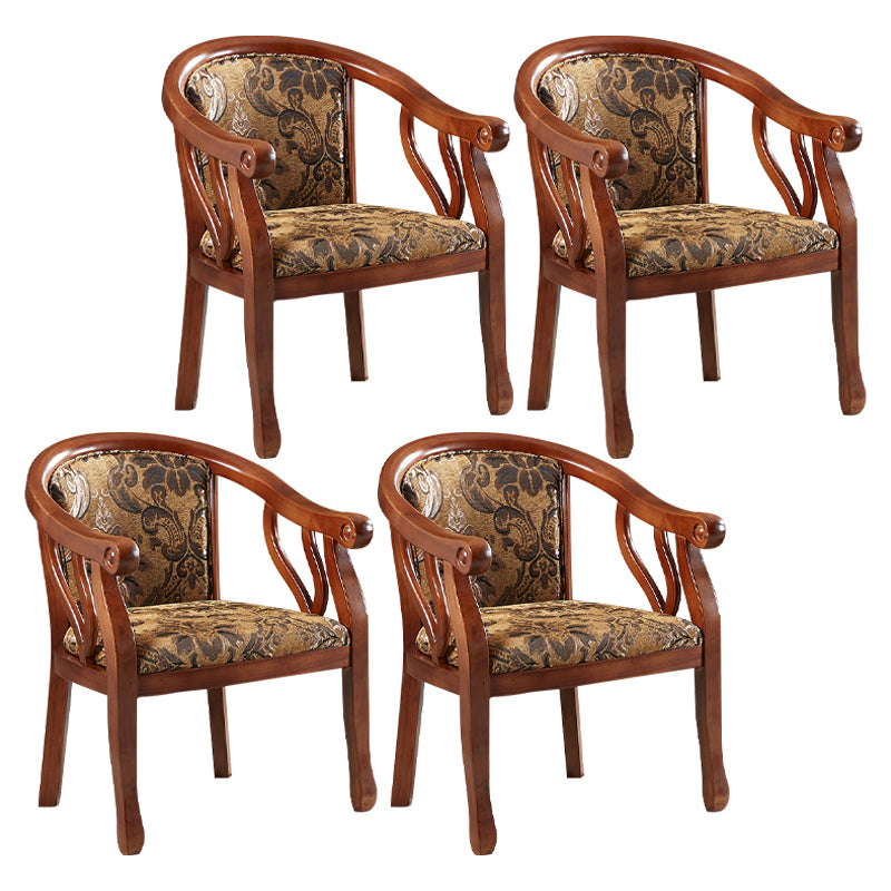 Traditional Dining Arm Chair Wood Frame Upholstered Arm Chair