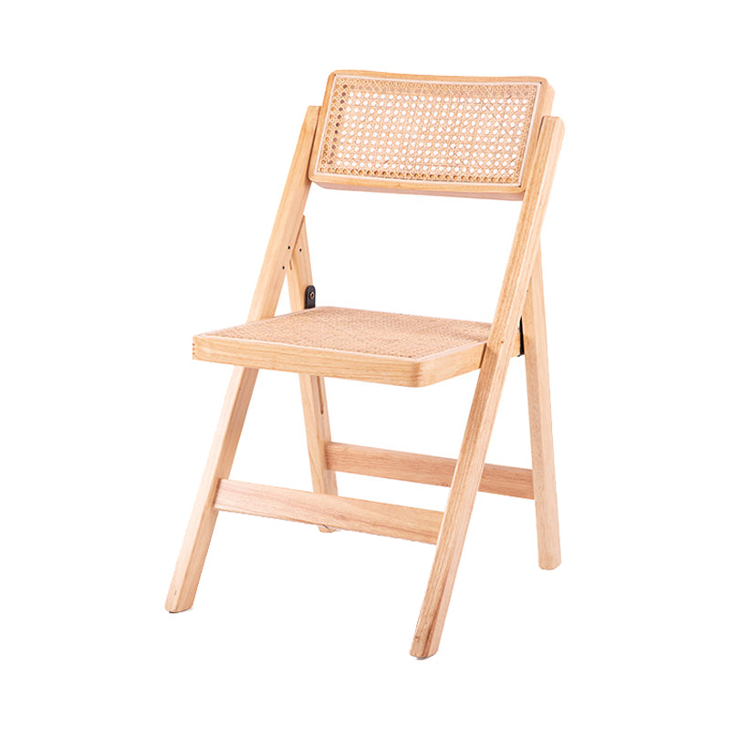 Modern Style Folding Dining Chair Wooden Open Back Side Chair for Living Room