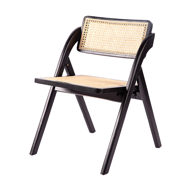 Modern Style Folding Dining Chair Wooden Open Back Side Chair for Living Room
